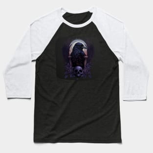 Raven and Skull Baseball T-Shirt